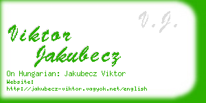 viktor jakubecz business card